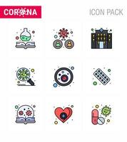 Simple Set of Covid19 Protection Blue 25 icon pack icon included bacteria virus building security corona viral coronavirus 2019nov disease Vector Design Elements