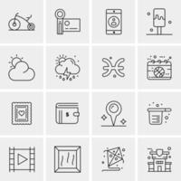 16 Universal Business Icons Vector Creative Icon Illustration to use in web and Mobile Related project