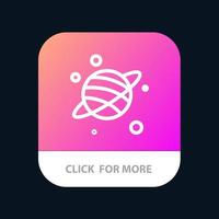 Astrology Planet Space Mobile App Button Android and IOS Line Version vector