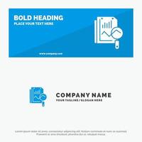 File Static Search Computing SOlid Icon Website Banner and Business Logo Template vector