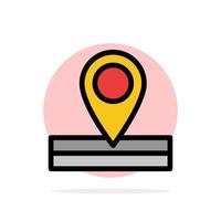 Map Location Place Abstract Circle Background Flat color Icon vector