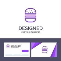 Creative Business Card and Logo template Burger Fast food Fast Food Vector Illustration