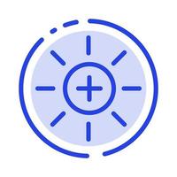 Brightness Interface Ui User Blue Dotted Line Line Icon vector