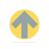 Arrow Up Forward Abstract Circle Background Flat color Icon vector