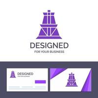 Creative Business Card and Logo template Electrical Energy Transmission Transmission Tower Vector Illustration