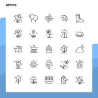 Set of Spring Line Icon set 25 Icons Vector Minimalism Style Design Black Icons Set Linear pictogram pack