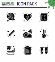 COVID19 corona virus contamination prevention Blue icon 25 pack such as no food hospital infected temperature viral coronavirus 2019nov disease Vector Design Elements