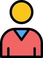 Avatar Interface User  Flat Color Icon Vector icon banner Template