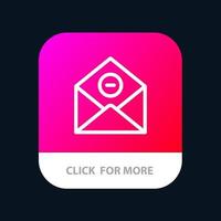 Communication Delete DeleteMail Email Mobile App Button Android and IOS Line Version vector