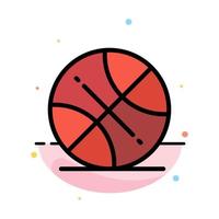 Basketball Ball Sports Usa Abstract Flat Color Icon Template vector