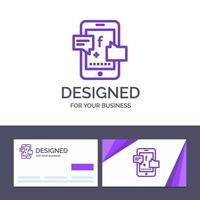 Creative Business Card and Logo template Promotion Social Social Promotion Digital Vector Illustration