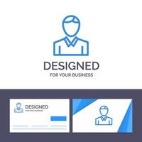Creative Business Card and Logo template Account Human Man Person Vector Illustration