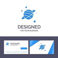 Creative Business Card and Logo template Astrology Planet Space Vector Illustration