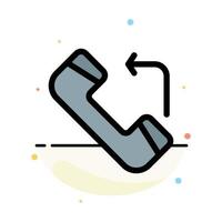 Answer Call Incoming Abstract Flat Color Icon Template vector