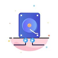 Music Audio Computing Play Abstract Flat Color Icon Template vector