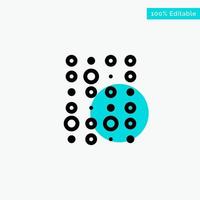 Unstructured Data Insecure Data Science turquoise highlight circle point Vector icon