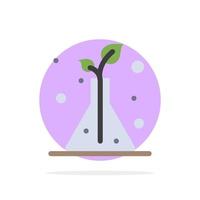 Science Flask Trees Abstract Circle Background Flat color Icon vector