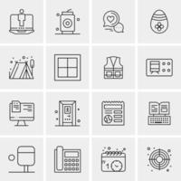 16 Universal Business Icons Vector Creative Icon Illustration to use in web and Mobile Related project