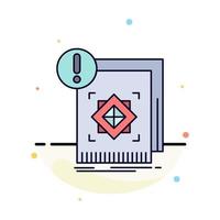 structure standard infrastructure information alert Flat Color Icon Vector