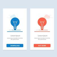 Idea Innovation Invention Light bulb  Blue and Red Download and Buy Now web Widget Card Template vector