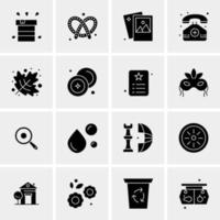 16 iconos de negocios universales vector ilustración de icono creativo para usar en proyectos relacionados con la web y dispositivos móviles