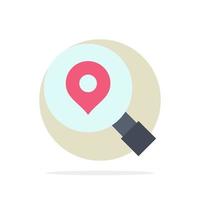 Research Search Map Location Abstract Circle Background Flat color Icon vector