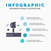 soplando tiempo viento invierno sólido icono infografía 5 pasos presentación antecedentes vector