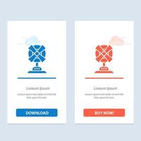 Electric Fan Home Machine  Blue and Red Download and Buy Now web Widget Card Template vector