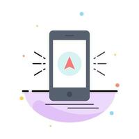 navigation app camping gps location Flat Color Icon Vector