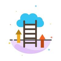 Cloud Download Upload Data Server Abstract Flat Color Icon Template vector