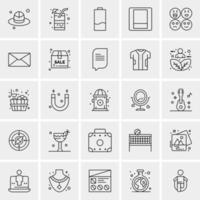 25 Universal Business Icons Vector Creative Icon Illustration to use in web and Mobile Related project