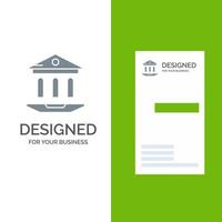 Internet School Web Education Grey Logo Design and Business Card Template vector