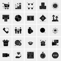 25 iconos de negocios universales vector ilustración de icono creativo para usar en proyectos relacionados con la web y dispositivos móviles