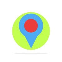 Location Map Marker Pin Abstract Circle Background Flat color Icon vector