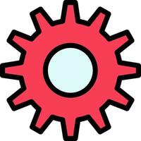 Cog Gear Setting  Flat Color Icon Vector icon banner Template