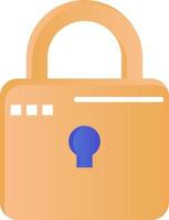 Lock Computing Locked Security  Flat Color Icon Vector icon banner Template