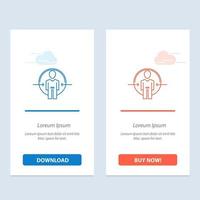 Man User Login Id Identity  Blue and Red Download and Buy Now web Widget Card Template vector