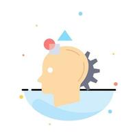 Imagination imaginative imagine idea process Flat Color Icon Vector