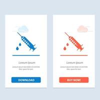 Dope Injection Medical Drug  Blue and Red Download and Buy Now web Widget Card Template vector