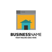 Home Sell Web Layout Page Website Business Logo Template Flat Color vector