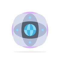conexión artificial tierra globo global círculo abstracto fondo icono de color plano vector