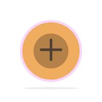 Add More Plus Abstract Circle Background Flat color Icon vector