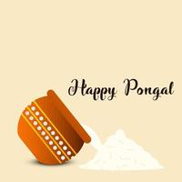 Happy Pongal Festival Background  Vector