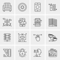 16 Universal Business Icons Vector Creative Icon Illustration to use in web and Mobile Related project