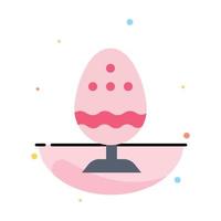 Boiled Boiled Egg Easter Egg Food Abstract Flat Color Icon Template vector