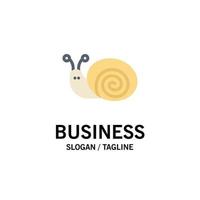 Bug Easter Snail Spring Business Logo Template Flat Color vector