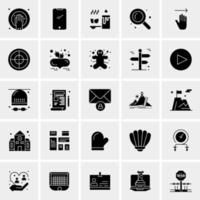 25 iconos de negocios universales vector ilustración de icono creativo para usar en proyectos relacionados con la web y dispositivos móviles