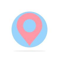Location Marker Pin Abstract Circle Background Flat color Icon vector