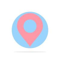 Location Marker Pin Abstract Circle Background Flat color Icon vector