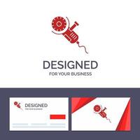 Creative Business Card and Logo template Saw Circular Saw Power Tool Blade Vector Illustration